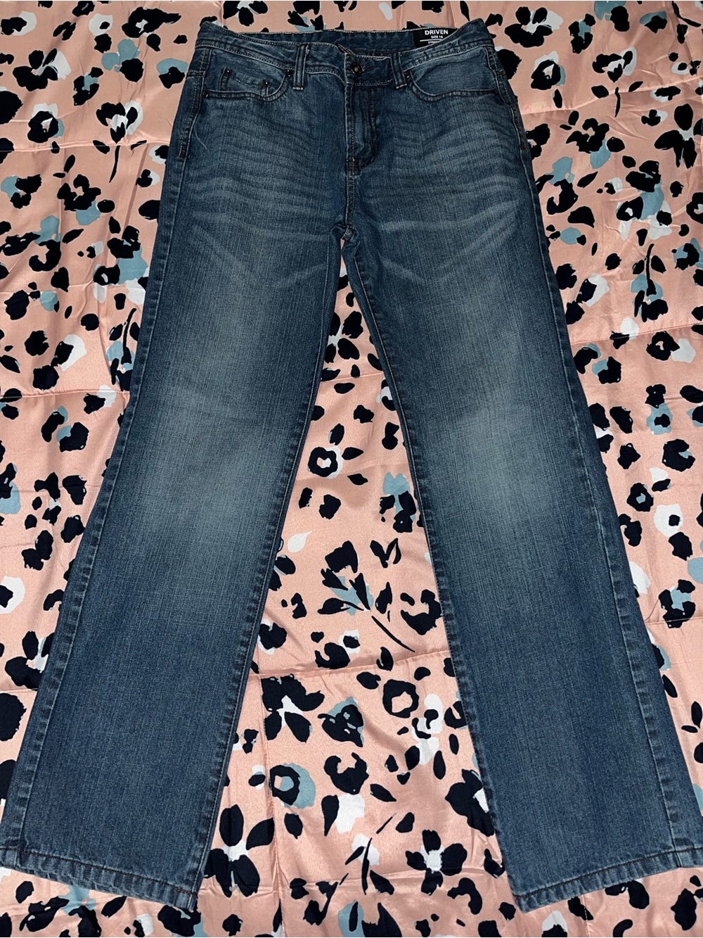 Buffalo David Bitton Straight-Leg Jeans in Dark Blue Wash